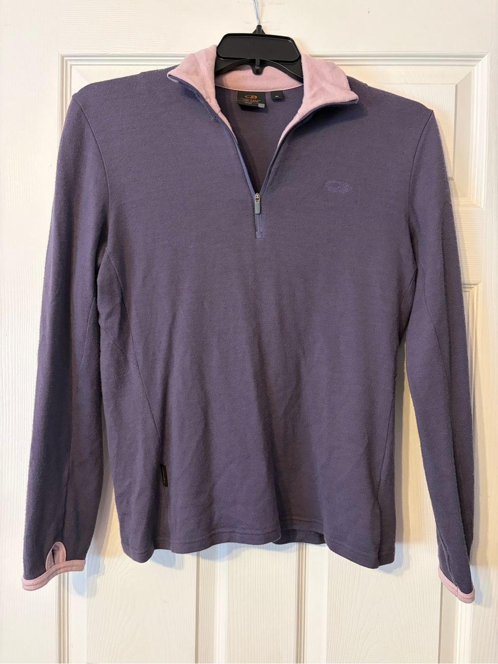 Icebreaker merino wool long-sleeve half-zip.